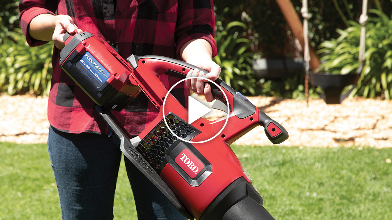 Watch the powerful 60V Leaf Blower in action!