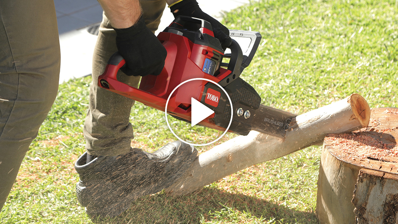 Take charge with the 60V Electric Battery Chainsaw from Toro